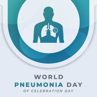 värld lunginflammation dag firande vektor design illustration för bakgrund, affisch, baner, reklam, hälsning kort