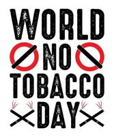 värld Nej tobak dag t skjorta design fri vektor
