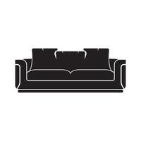 soffa stol logotyp ikon, illustration design mall vektor