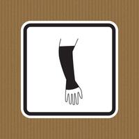 ppe icon.wear Tackle Hand Symbol isolieren auf weißem Hintergrund, Vektor-Illustration eps.10 vektor