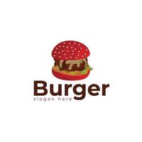 Burger-Logo-Design-Vektor-Vorlage vektor