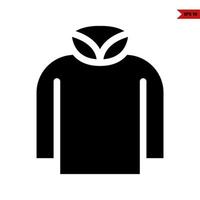 Jacke Sport Glyphe Symbol vektor