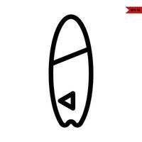 surfa styrelse linje ikon vektor