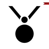 Medaillen-Glyphe-Symbol vektor