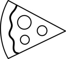 enkel ClipArt stil pizza skiva vektor