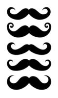 pappas mustasch samling. vektor illustration.