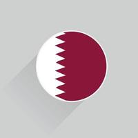 Katar Flagge Vektor Symbol Taste, Katar Flagge Taste 3d