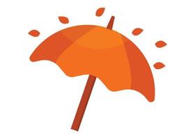 Regenschirm Herbst Symbol Clip Art Design Vorlage isoliert vektor