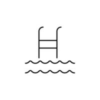 Schwimmbad Gliederung Vektor Symbol