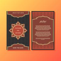 Roter Luxus-islamischer Art-Einladungs-Schablonen-Vektor vektor