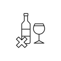 Alkohol Verbot Vektor Symbol