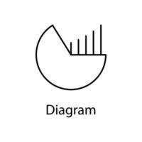 Kreisdiagramm-Vektorsymbol vektor