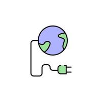 Erde Öko Energie Vektor Symbol