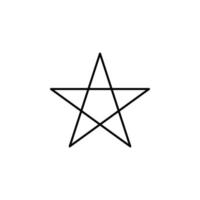 pentagram linje vektor ikon