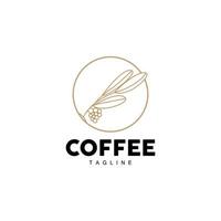 kaffe logotyp, kaffe träd design, Kafé dryck vektor, ikon varumärke illustration symbol vektor