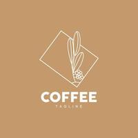 Kaffee Logo, Kaffee Baum Design, Cafe trinken Vektor, Symbol Marke Illustration Symbol vektor