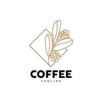 Kaffee Logo, Kaffee Baum Design, Cafe trinken Vektor, Symbol Marke Illustration Symbol vektor