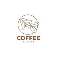 Kaffee Logo, Kaffee Baum Design, Cafe trinken Vektor, Symbol Marke Illustration Symbol vektor