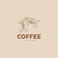 Kaffee Logo, Kaffee Baum Design, Cafe trinken Vektor, Symbol Marke Illustration Symbol vektor