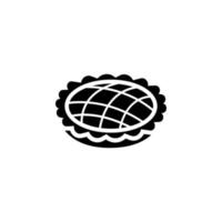 Apfel Kuchen, Bäckerei, Gekritzel Vektor Symbol