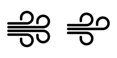 Wind Geschwindigkeit Symbol Satz. Wind Wolken Symbol Wetter Prognose Piktogramm. Wind Symbol, Wind weht windig Wetter. Luft Symbole, Gekritzel Wind. Winde und Wolken Wetter Symbol. vektor