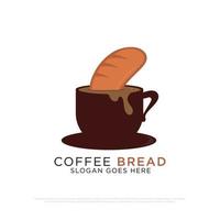 kaffe och bröd logotyp design vektor, bäst för mat och drycker Kafé eller restaurang logotyp mall vektor