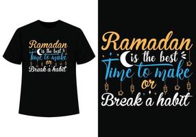 Ramadan ist das Beste Zeit T-Shirt Design vektor