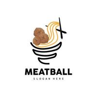 Frikadelle Logo, Vektor zum Essen Stall Marke, schnell Essen einfach Design Symbol, Vorlage Illustration