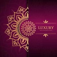 Luxus Zier Mandala Design Hintergrund im Gold Farbe. Ornament elegant Einladung Hochzeit Karte , einladen ,islamisch, Illustration Vektor Design. Luxus Mandala Hintergrund mit golden Muster