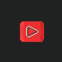 rot abspielen Symbol im Pixel Kunst Stil vektor