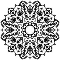 Luxus Mandala mit schwarz und Weiß Arabeske Muster Arabisch Blume islamisch zum Dekoration Ornament vektor