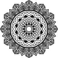 Luxus Mandala mit schwarz und Weiß Arabeske Muster Arabisch Blume islamisch zum Dekoration Ornament vektor