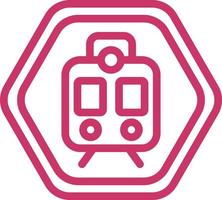 Bahnübergang Vektor-Icon-Design vektor