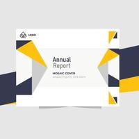 Jahresbericht kostenlose Vektorvorlage, perfekt für Firmenprofil, Business-Flyer und Buchcover vektor
