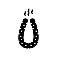 Würstchen geräuchert Glyphe Symbol Vektor Illustration