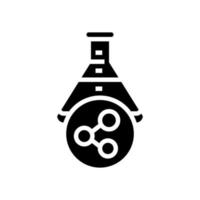 Chemikalien und Lösungsmittel Werkzeug Arbeit Glyphe Symbol Vektor Illustration