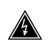 Etikette Elektrizität Glyphe Symbol Vektor Illustration