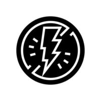 warnen Elektrizität Glyphe Symbol Vektor Illustration