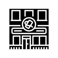Kurzwaren Geschäft Glyphe Symbol Vektor Illustration