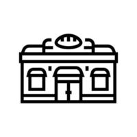 Bäckerei Geschäft Linie Symbol Vektor Illustration