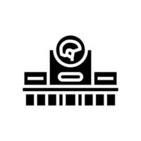 Kommissar Geschäft Glyphe Symbol Vektor Illustration