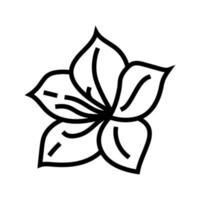 azalea blomma vår linje ikon vektor illustration