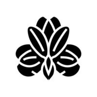 Alstroemeria blühen Frühling Glyphe Symbol Vektor Illustration