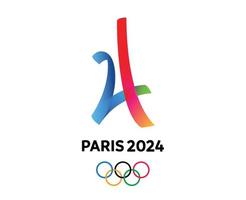 Paris 2024 olympisch Spiele offiziell Symbol Logo abstrakt Design Vektor Illustration