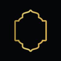 svart guld islamic ram mall vektor