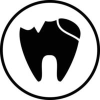 tand förfallen vektor ikon design