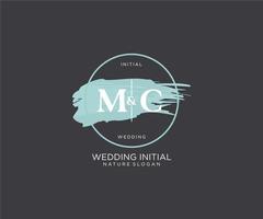 första mc brev skönhet vektor första logotyp, handstil logotyp av första signatur, bröllop, mode, smycken, boutique, blommig och botanisk med kreativ mall för några företag eller företag.