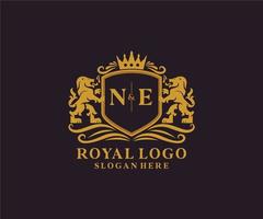 Anfangsbuchstabe Lion Royal Luxury Logo Vorlage in Vektorgrafiken für Restaurant, Lizenzgebühren, Boutique, Café, Hotel, Heraldik, Schmuck, Mode und andere Vektorillustrationen. vektor