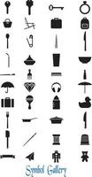 objekt ikoner och symboler fri vektor