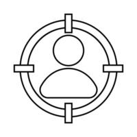 Kopf Jagd Vektor Symbol. Std Illustration unterzeichnen. Mitarbeiter Suche Symbol oder Logo.